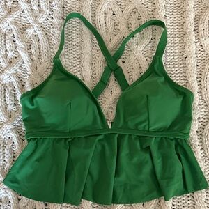 Cupshe Emerald Ruffle Bikini Top
